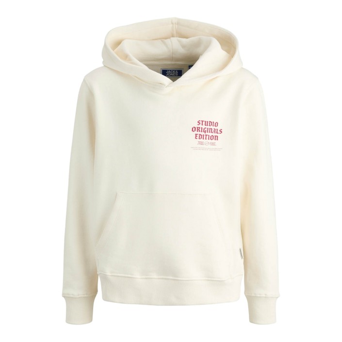 jack en jones boys JORMEADOWS SWEAT HOOD JNR Antique White | Freewear JORMEADOWS SWEAT HOOD JNR - www.freewear.nl - Freewear