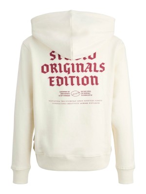 jack en jones boys JORMEADOWS SWEAT HOOD JNR Antique White | Freewear JORMEADOWS SWEAT HOOD JNR - www.freewear.nl - Freewear