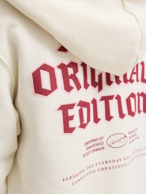 jack en jones boys JORMEADOWS SWEAT HOOD JNR Antique White | Freewear JORMEADOWS SWEAT HOOD JNR - www.freewear.nl - Freewear