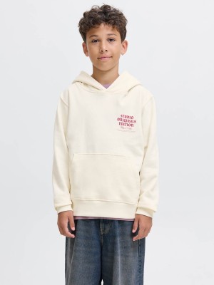 jack en jones boys JORMEADOWS SWEAT HOOD JNR Antique White | Freewear JORMEADOWS SWEAT HOOD JNR - www.freewear.nl - Freewear