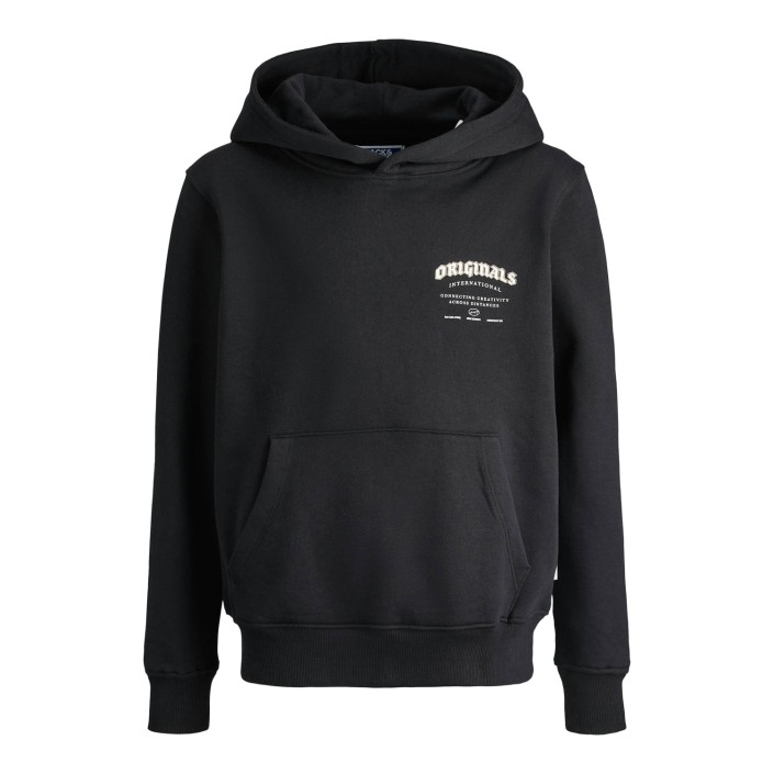 jack en jones boys JORMEADOWS SWEAT HOOD JNR Black | Freewear JORMEADOWS SWEAT HOOD JNR - www.freewear.nl - Freewear