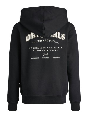 jack en jones boys JORMEADOWS SWEAT HOOD JNR Black | Freewear JORMEADOWS SWEAT HOOD JNR - www.freewear.nl - Freewear