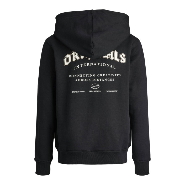 jack en jones boys JORMEADOWS SWEAT HOOD JNR Black | Freewear JORMEADOWS SWEAT HOOD JNR - www.freewear.nl - Freewear