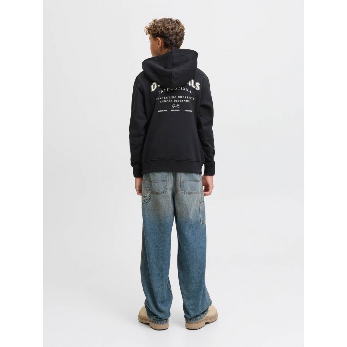 jack en jones boys JORMEADOWS SWEAT HOOD JNR Black | Freewear JORMEADOWS SWEAT HOOD JNR - www.freewear.nl - Freewear