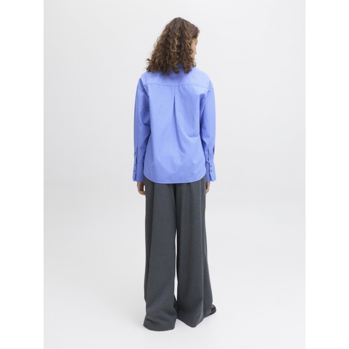 JACK&JONES ORIGINALS JXBELLA RLX SHINE LS SHIRT WVN Ultramarine/SILVER RHINESTONES | Freewear JXBELLA RLX SHINE LS SHIRT WVN - www.freewear.nl - Freewear