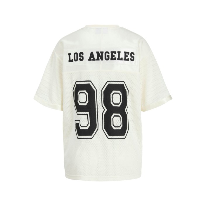 JACK&JONES ORIGINALS JXZOLA MESH PRINT SS V NECK TEE JRS: Cloud Dancer/LOS ANGELES 98 | Freewear JXZOLA MESH PRINT SS V NECK TEE JRS: - www.freewear.nl - Freewear