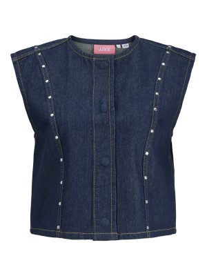 JACK&JONES ORIGINALS JXMAE WAISTCOAT R295 DNM Dark Blue Denim | Freewear JXMAE WAISTCOAT R295 DNM - www.freewear.nl - Freewear