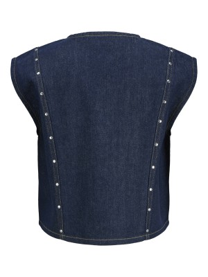 JACK&JONES ORIGINALS JXMAE WAISTCOAT R295 DNM Dark Blue Denim | Freewear JXMAE WAISTCOAT R295 DNM - www.freewear.nl - Freewear
