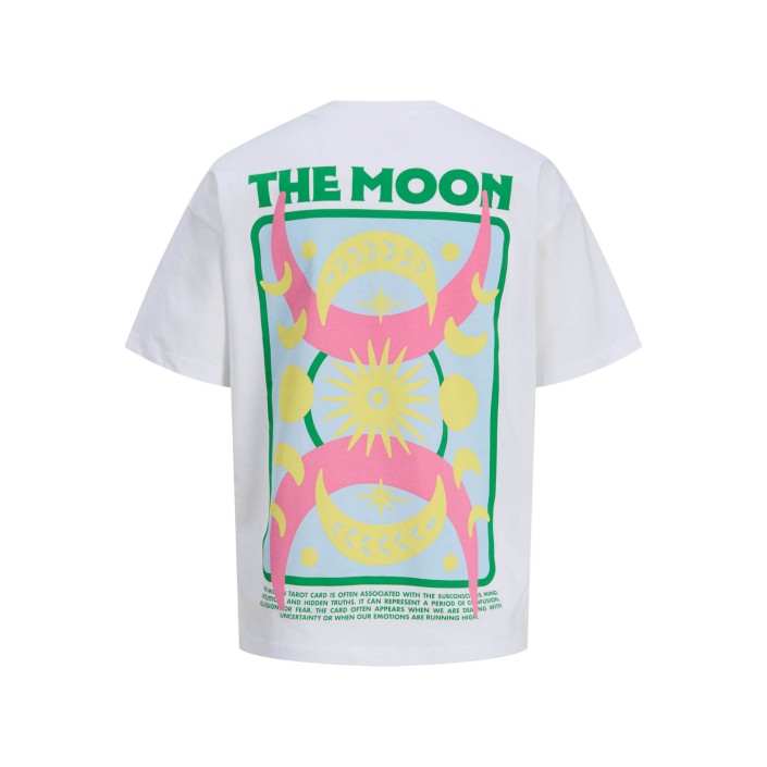 JACK&JONES ORIGINALS JXJOEY LUCY RLX SS PRINT TEE JRS Bright White/THE MOON | Freewear JXJOEY LUCY RLX SS PRINT TEE JRS - www.freewear.nl - Freewear