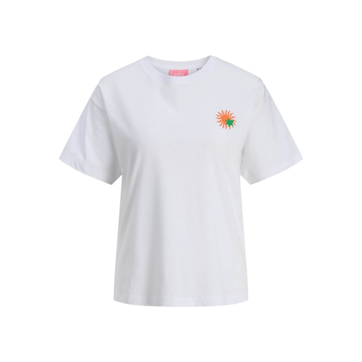 JACK&JONES ORIGINALS JXJOEY LUCY RLX SS PRINT TEE JRS Bright White/GROOVY SUMMER | Freewear JXJOEY LUCY RLX SS PRINT TEE JRS - www.freewear.nl - Freewear
