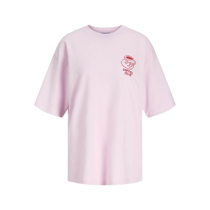 JACK&JONES ORIGINALS JXMILLOW LOOSE SS TEE JRS STYDSS25 Light Lilac/COFFEE CLUB | Freewear JXMILLOW LOOSE SS TEE JRS STYDSS25 - www.freewear.nl - Freewear