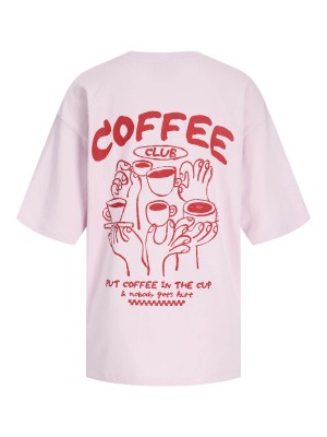 JACK&JONES ORIGINALS JXMILLOW LOOSE SS TEE JRS STYDSS25 Light Lilac/COFFEE CLUB | Freewear JXMILLOW LOOSE SS TEE JRS STYDSS25 - www.freewear.nl - Freewear