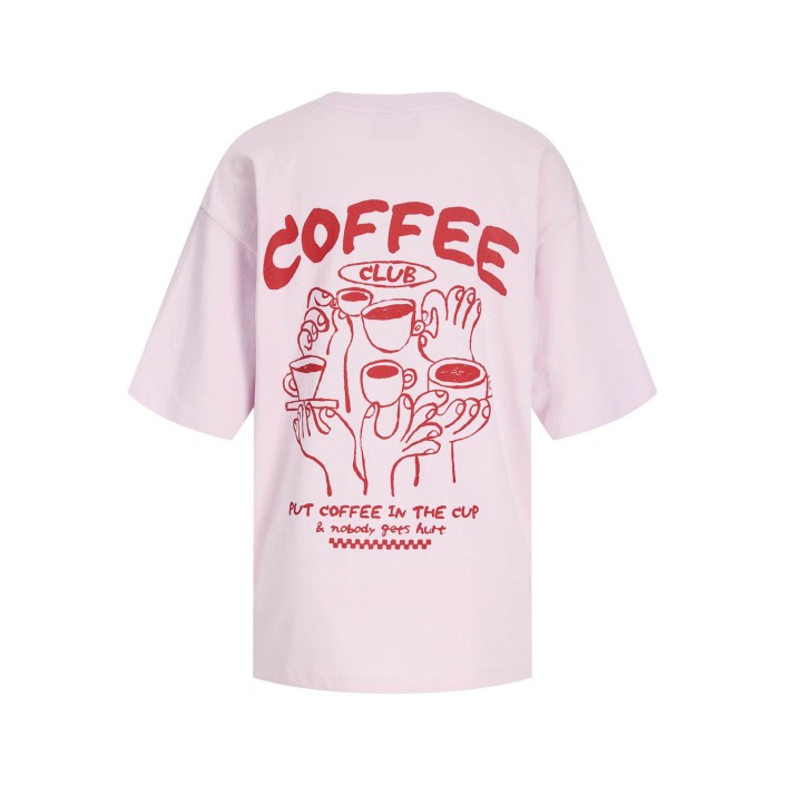 JACK&JONES ORIGINALS JXMILLOW LOOSE SS TEE JRS STYDSS25 Light Lilac/COFFEE CLUB | Freewear JXMILLOW LOOSE SS TEE JRS STYDSS25 - www.freewear.nl - Freewear