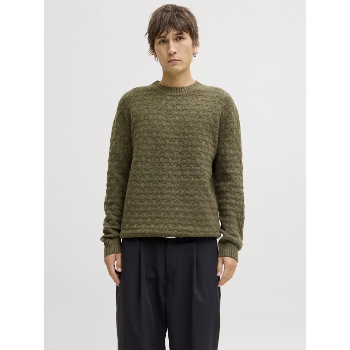 JACK%JONES PREMIUM JPRBLASIMON STRUCTURE KNIT CREW NEC: Beech | Freewear JPRBLASIMON STRUCTURE KNIT CREW NEC: - www.freewear.nl - Freewear