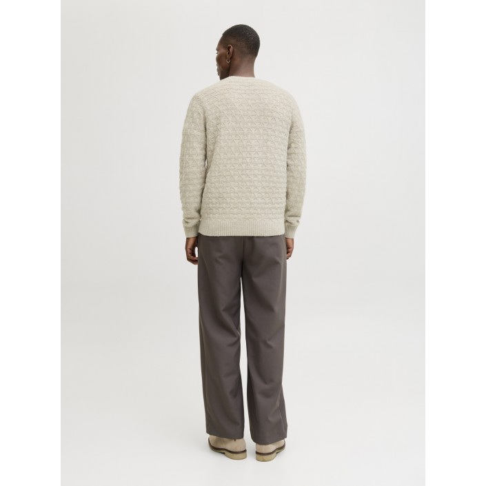 JACK%JONES PREMIUM JPRBLASIMON STRUCTURE KNIT CREW NEC: Silver Lining/Melange | Freewear JPRBLASIMON STRUCTURE KNIT CREW NEC: - www.freewear.nl - Freewear