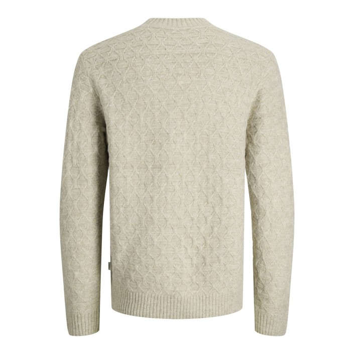 JACK%JONES PREMIUM JPRBLASIMON STRUCTURE KNIT CREW NEC: Silver Lining/Melange | Freewear JPRBLASIMON STRUCTURE KNIT CREW NEC: - www.freewear.nl - Freewear