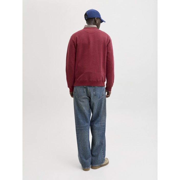 JACK&JONES ORIGINALS JORBLEECKER BRANDING SWEAT CREW BF Tibetan Red/ORG | Freewear JORBLEECKER BRANDING SWEAT CREW BF - www.freewear.nl - Freewear
