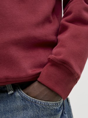 JACK&JONES ORIGINALS JORBLEECKER BRANDING SWEAT CREW BF Tibetan Red/ORG | Freewear JORBLEECKER BRANDING SWEAT CREW BF - www.freewear.nl - Freewear
