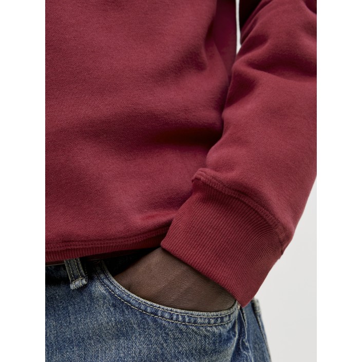 JACK&JONES ORIGINALS JORBLEECKER BRANDING SWEAT CREW BF Tibetan Red/ORG | Freewear JORBLEECKER BRANDING SWEAT CREW BF - www.freewear.nl - Freewear