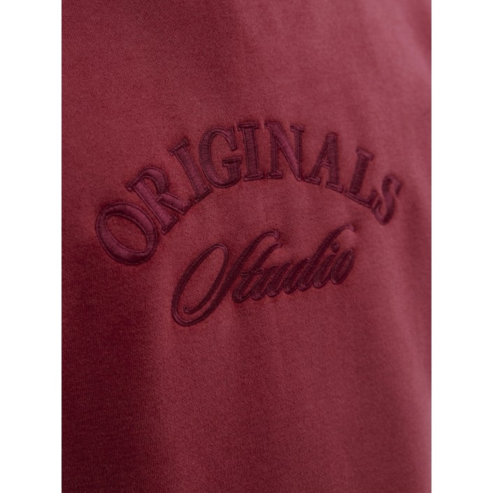 JACK&JONES ORIGINALS JORBLEECKER BRANDING SWEAT CREW BF Tibetan Red/ORG | Freewear JORBLEECKER BRANDING SWEAT CREW BF - www.freewear.nl - Freewear