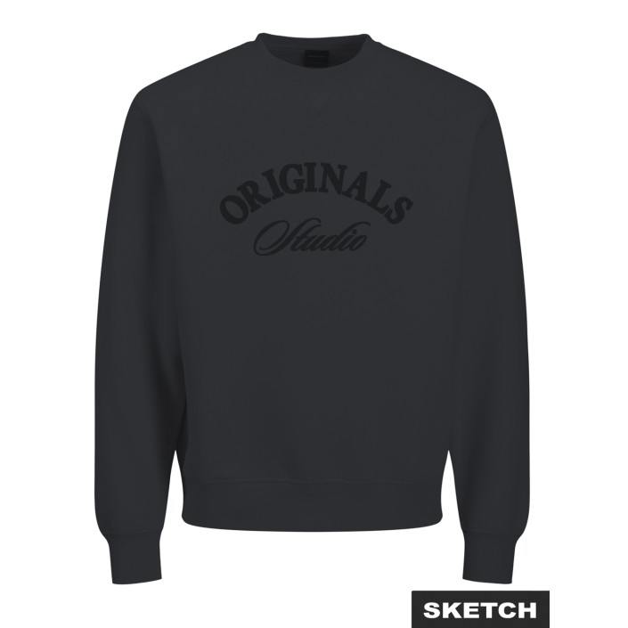 JACK&JONES ORIGINALS JORBLEECKER BRANDING SWEAT CREW BF Forest River/ORG | Freewear JORBLEECKER BRANDING SWEAT CREW BF - www.freewear.nl - Freewear