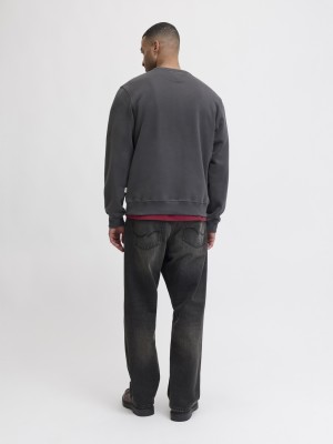 JACK&JONES ORIGINALS JORBLEECKER BRANDING SWEAT CREW BF Asphalt/ORG | Freewear JORBLEECKER BRANDING SWEAT CREW BF - www.freewear.nl - Freewear