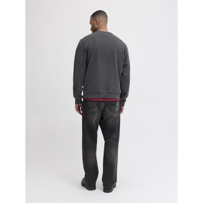 JACK&JONES ORIGINALS JORBLEECKER BRANDING SWEAT CREW BF Asphalt/ORG | Freewear JORBLEECKER BRANDING SWEAT CREW BF - www.freewear.nl - Freewear