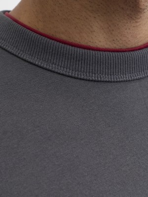 JACK&JONES ORIGINALS JORBLEECKER BRANDING SWEAT CREW BF Asphalt/ORG | Freewear JORBLEECKER BRANDING SWEAT CREW BF - www.freewear.nl - Freewear