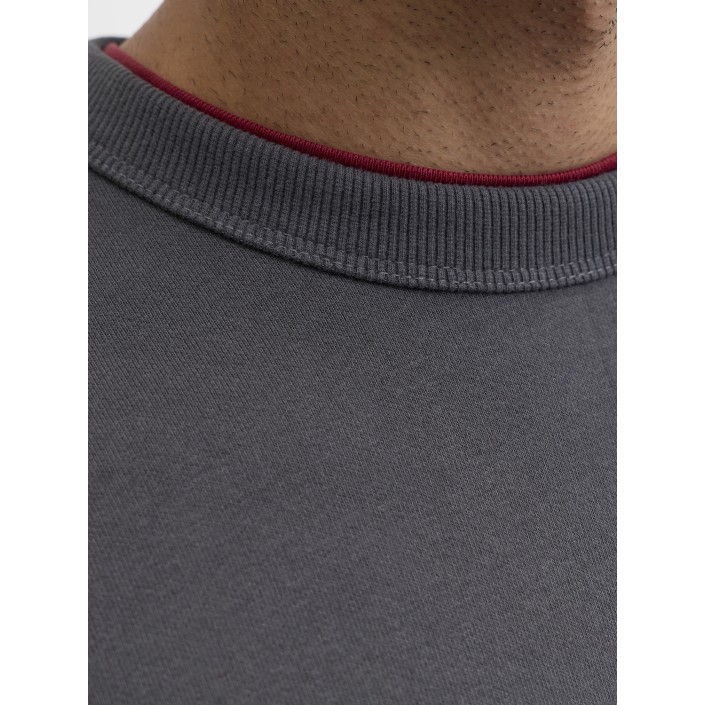 JACK&JONES ORIGINALS JORBLEECKER BRANDING SWEAT CREW BF Asphalt/ORG | Freewear JORBLEECKER BRANDING SWEAT CREW BF - www.freewear.nl - Freewear