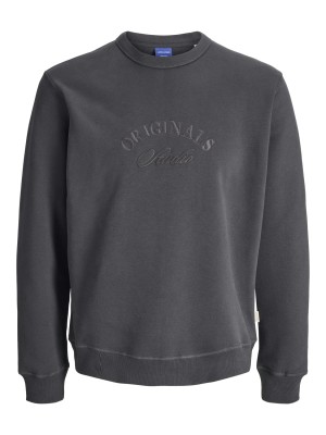 JACK&JONES ORIGINALS JORBLEECKER BRANDING SWEAT CREW BF Asphalt/ORG | Freewear JORBLEECKER BRANDING SWEAT CREW BF - www.freewear.nl - Freewear