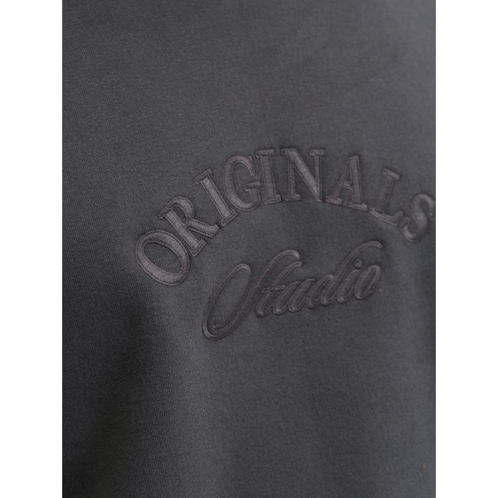 JACK&JONES ORIGINALS JORBLEECKER BRANDING SWEAT CREW BF Asphalt/ORG | Freewear JORBLEECKER BRANDING SWEAT CREW BF - www.freewear.nl - Freewear