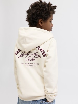 jack en jones boys JORBEDFORD SWEAT ZIP HOOD JNR Antique White | Freewear JORBEDFORD SWEAT ZIP HOOD JNR - www.freewear.nl - Freewear