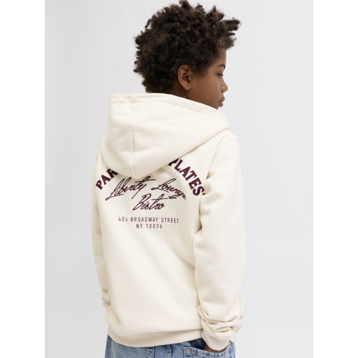 jack en jones boys JORBEDFORD SWEAT ZIP HOOD JNR Antique White | Freewear JORBEDFORD SWEAT ZIP HOOD JNR - www.freewear.nl - Freewear