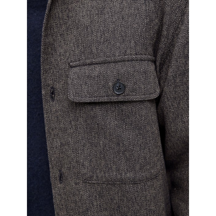 JACK%JONES PREMIUM JPRRAYLE MELANGE SOLID L/S OVERSHIR: Black | Freewear JPRRAYLE MELANGE SOLID L/S OVERSHIR: - www.freewear.nl - Freewear