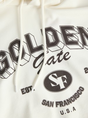 JACK&JONES ORIGINALS JXMERLE RLX SHORT HOOD SWT Vanilla Ice/GOLDEN GATE | Freewear JXMERLE RLX SHORT HOOD SWT - www.freewear.nl - Freewear