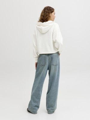 JACK&JONES ORIGINALS JXMERLE RLX SHORT HOOD SWT Vanilla Ice/GOLDEN GATE | Freewear JXMERLE RLX SHORT HOOD SWT - www.freewear.nl - Freewear