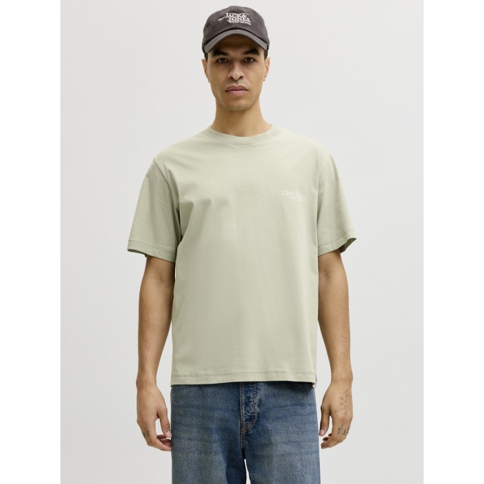 JACK&JONES ORIGINALS JORCATSKILLS CUT OUT TEE CREW NECK Seagrass | Freewear JORCATSKILLS CUT OUT TEE CREW NECK - www.freewear.nl - Freewear