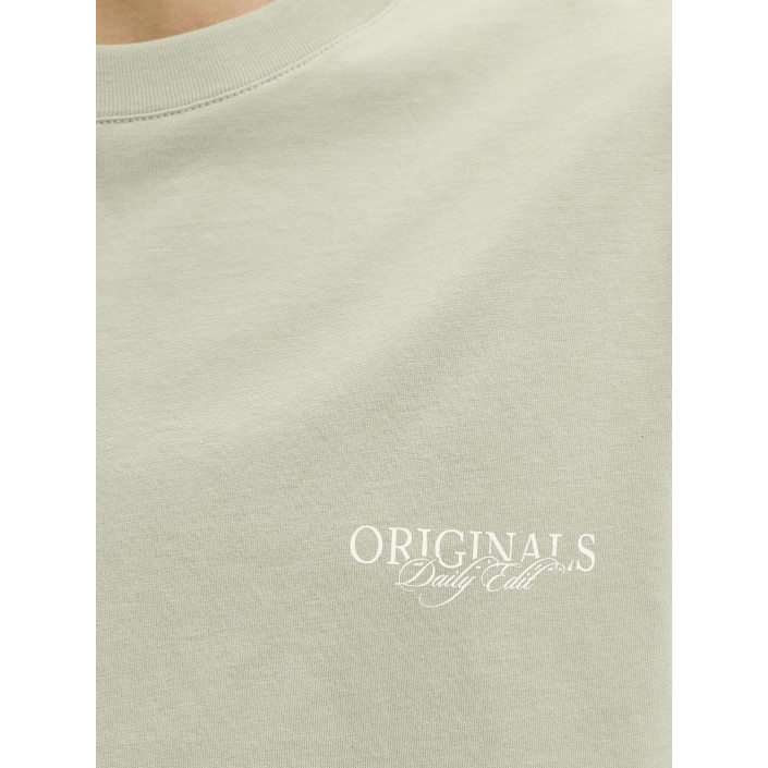 JACK&JONES ORIGINALS JORCATSKILLS CUT OUT TEE CREW NECK Seagrass | Freewear JORCATSKILLS CUT OUT TEE CREW NECK - www.freewear.nl - Freewear