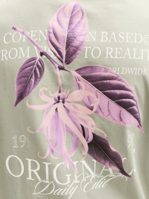 JACK&JONES ORIGINALS JORCATSKILLS CUT OUT TEE CREW NECK Seagrass | Freewear JORCATSKILLS CUT OUT TEE CREW NECK - www.freewear.nl - Freewear