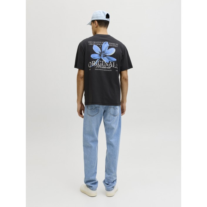 JACK&JONES ORIGINALS JORCATSKILLS CUT OUT TEE CREW NECK Black | Freewear JORCATSKILLS CUT OUT TEE CREW NECK - www.freewear.nl - Freewear