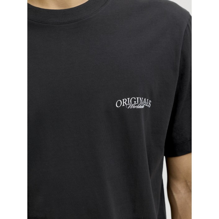 JACK&JONES ORIGINALS JORCATSKILLS CUT OUT TEE CREW NECK Black | Freewear JORCATSKILLS CUT OUT TEE CREW NECK - www.freewear.nl - Freewear