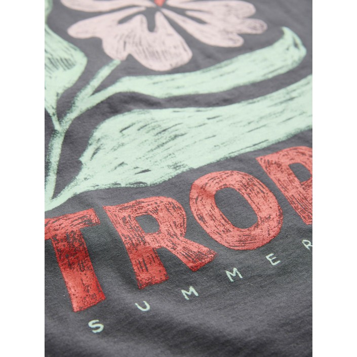 JACK&JONES ORIGINALS JORTROPIC SUMMER TEE SS STYD SS25 Dark Shadow | Freewear JORTROPIC SUMMER TEE SS STYD SS25 - www.freewear.nl - Freewear