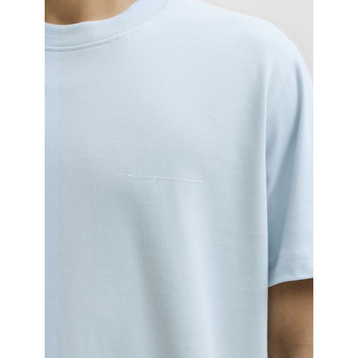 JACK%JONES PREMIUM JPRBLAOWEN SS BRANDING TEE SN Chambray Blue | Freewear JPRBLAOWEN SS BRANDING TEE SN - www.freewear.nl - Freewear