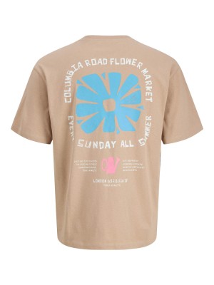 jack en jones boys JORFLOWER MARKET TEE SS STYD SS25 J: Stucco | Freewear JORFLOWER MARKET TEE SS STYD SS25 J: - www.freewear.nl - Freewear