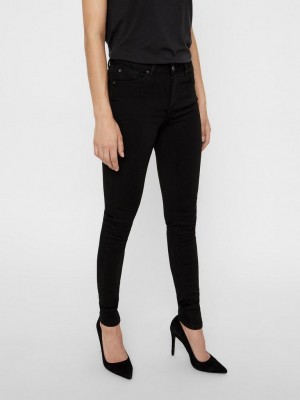 Vero Moda VMLUX NW SUPER SLIM JEANS BA037 NOO Black | Freewear VMLUX NW SUPER SLIM JEANS BA037 NOO - www.freewear.nl - Freewear