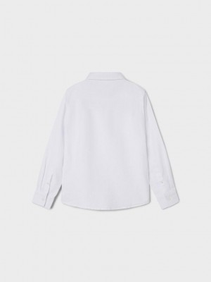 NAME IT KIDS NKMNEWSA LS SHIRT NOOS Bright White | Freewear NKMNEWSA LS SHIRT NOOS - www.freewear.nl - Freewear