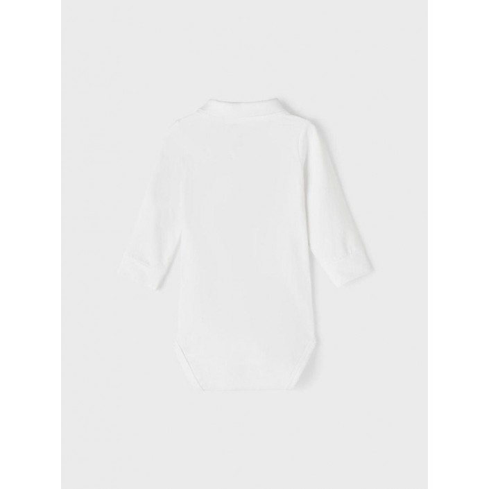 Name It NBMHOLGER LS POLO BODY NOOS Bright White | Freewear NBMHOLGER LS POLO BODY NOOS - www.freewear.nl - Freewear