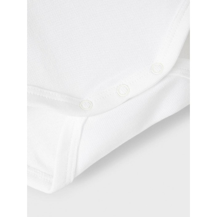 Name It NBMROLGER LS POLO BODY Bright White | Freewear NBMROLGER LS POLO BODY - www.freewear.nl - Freewear