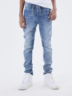 NAME IT KIDS NKMRYAN SLIM SWE JEANS 3370-TH NOOS Light Blue Denim | Freewear NKMRYAN SLIM SWE JEANS 3370-TH NOOS - www.freewear.nl - Freewear