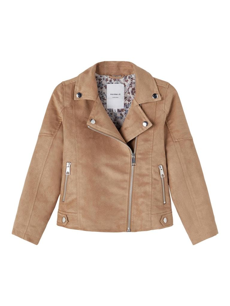 NAME IT NKFMINA FAUX SUEDE JACKET Meisjes Jas - Maat 128